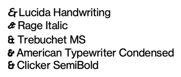 Lettertype varianten